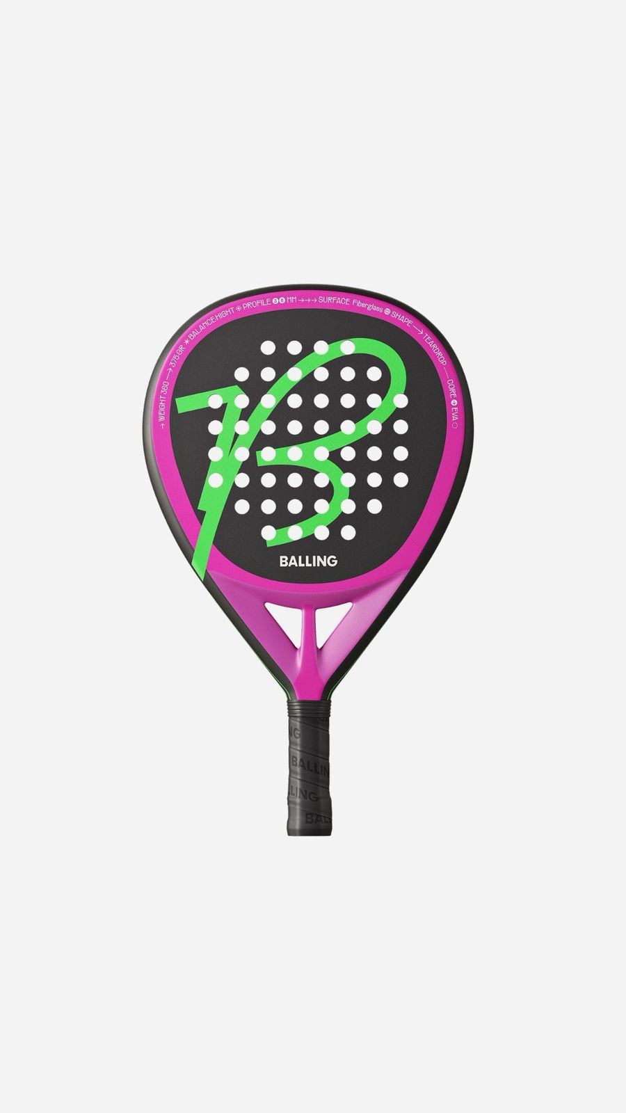 PALETA DE PADEL BALLING IMPORTADA FIBRA DE VIDRIO
